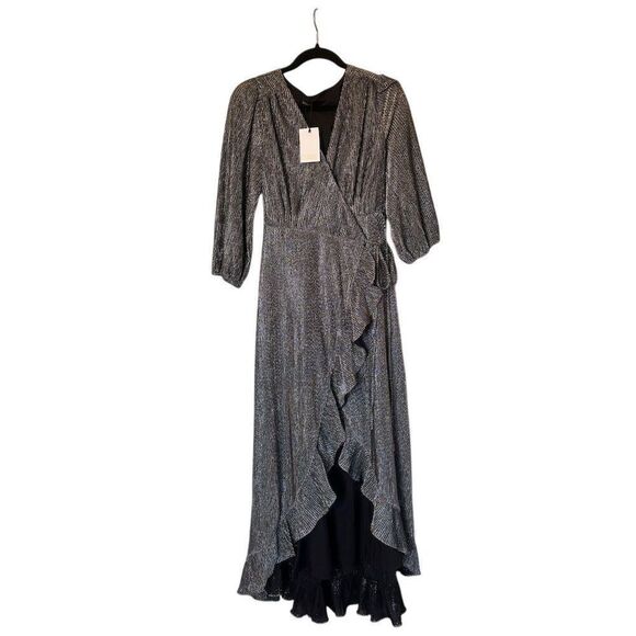 Sugarlips Women's Marly Shimmer Abelia Hi Low Wrap Dress size Small - Picture 3 of 16